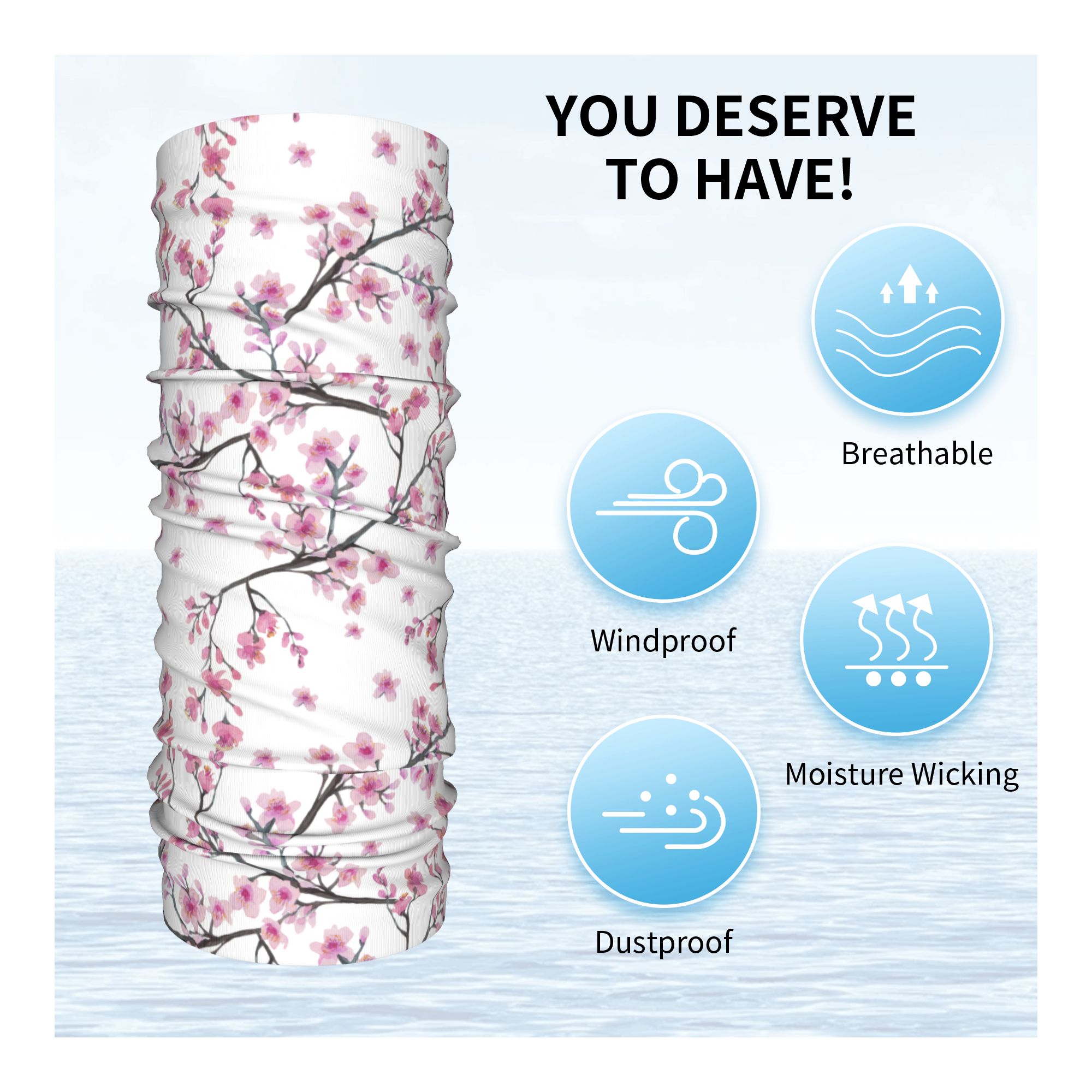 Japan Sakura Kirschblüten mit  – Neck Warmer Tube Bewertung und Preis
