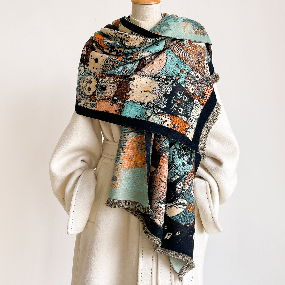 Damen-Schal aus Kaschmir-Imita – Woven Scarf Blanket Bewertung und Preis