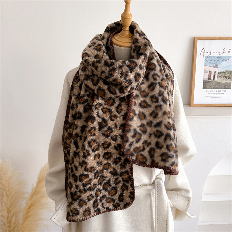 Herbst Winter Leoparden-Schal  – Woven Scarf Blanket Bewertung und Preis