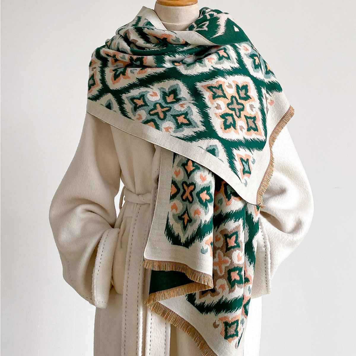 Damen Wendeschal aus Kaschmir- – Woven Scarf Blanket Bewertung und Preis