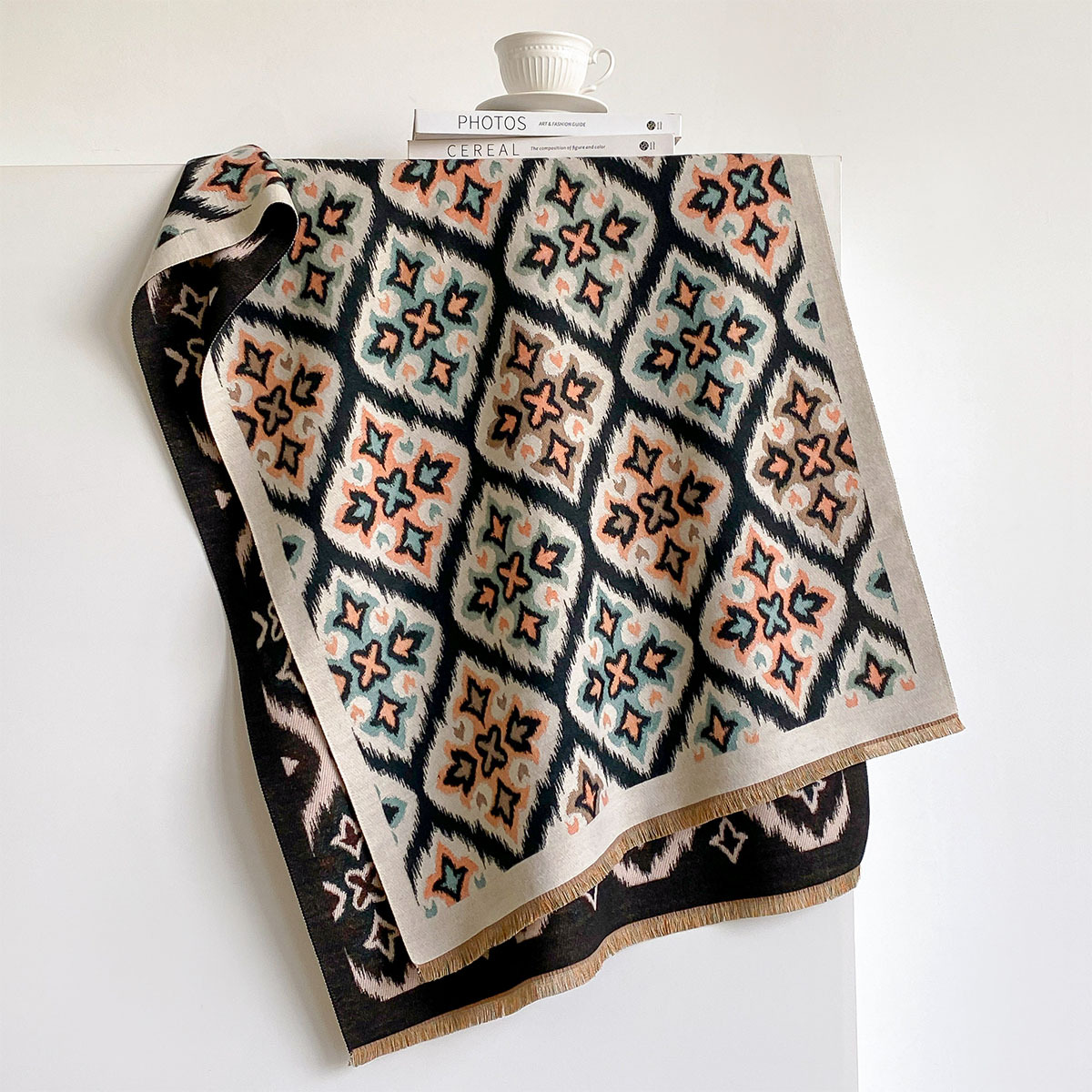 Damen Wendeschal aus Kaschmir- – Woven Scarf Blanket Bewertung und Preis