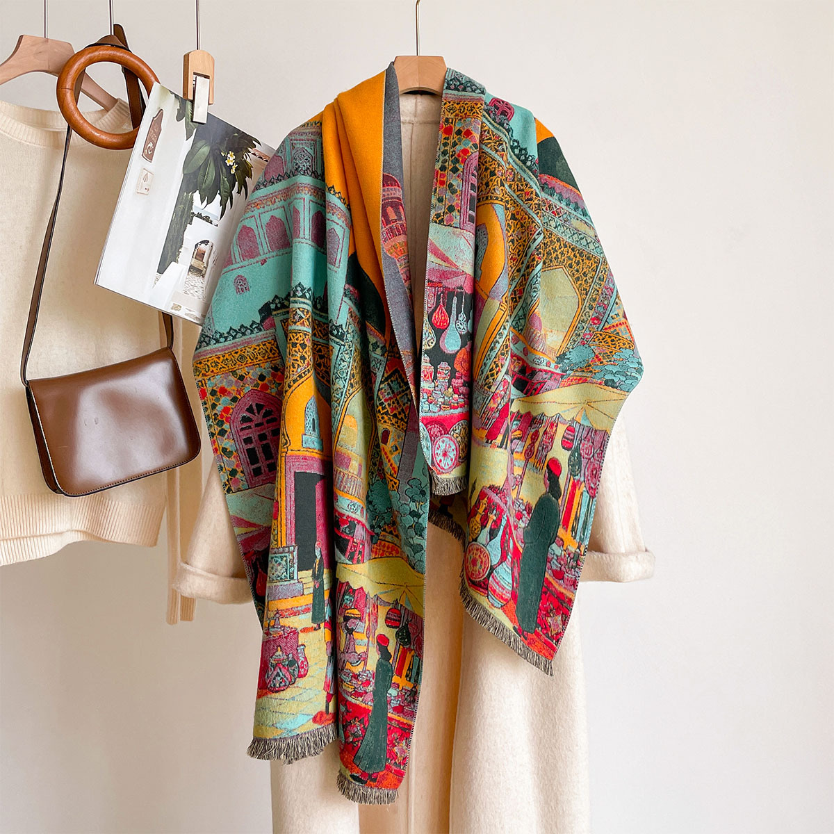 Damen-Schal aus Kaschmir-Imita – Woven Scarf Blanket Bewertung und Preis